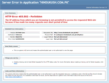 Tablet Screenshot of hindukush.com.pk